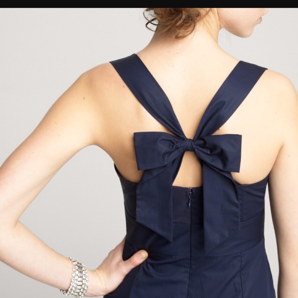 J Crew Alisanne Bow Back Cocktail Dress